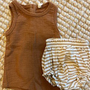 Tank top with striped bottom set